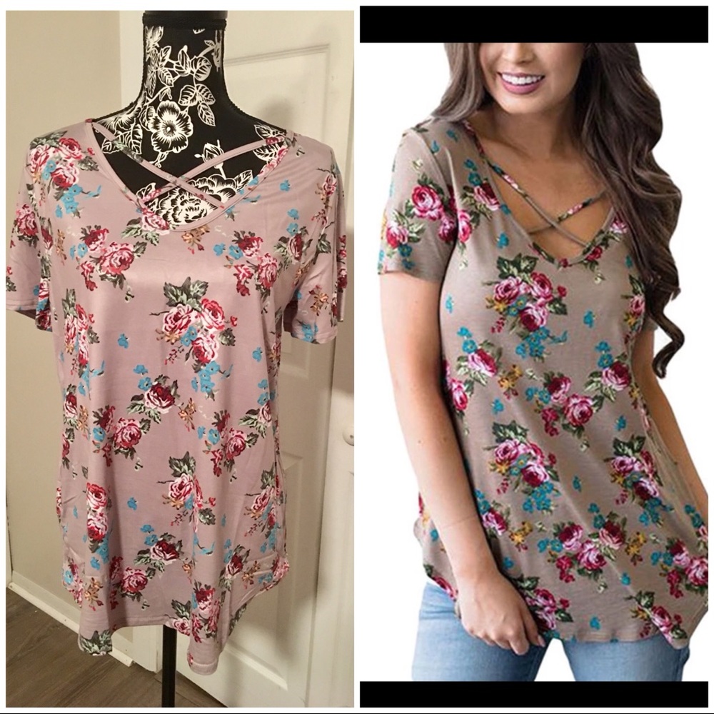Beautiful Floral Strappy Top